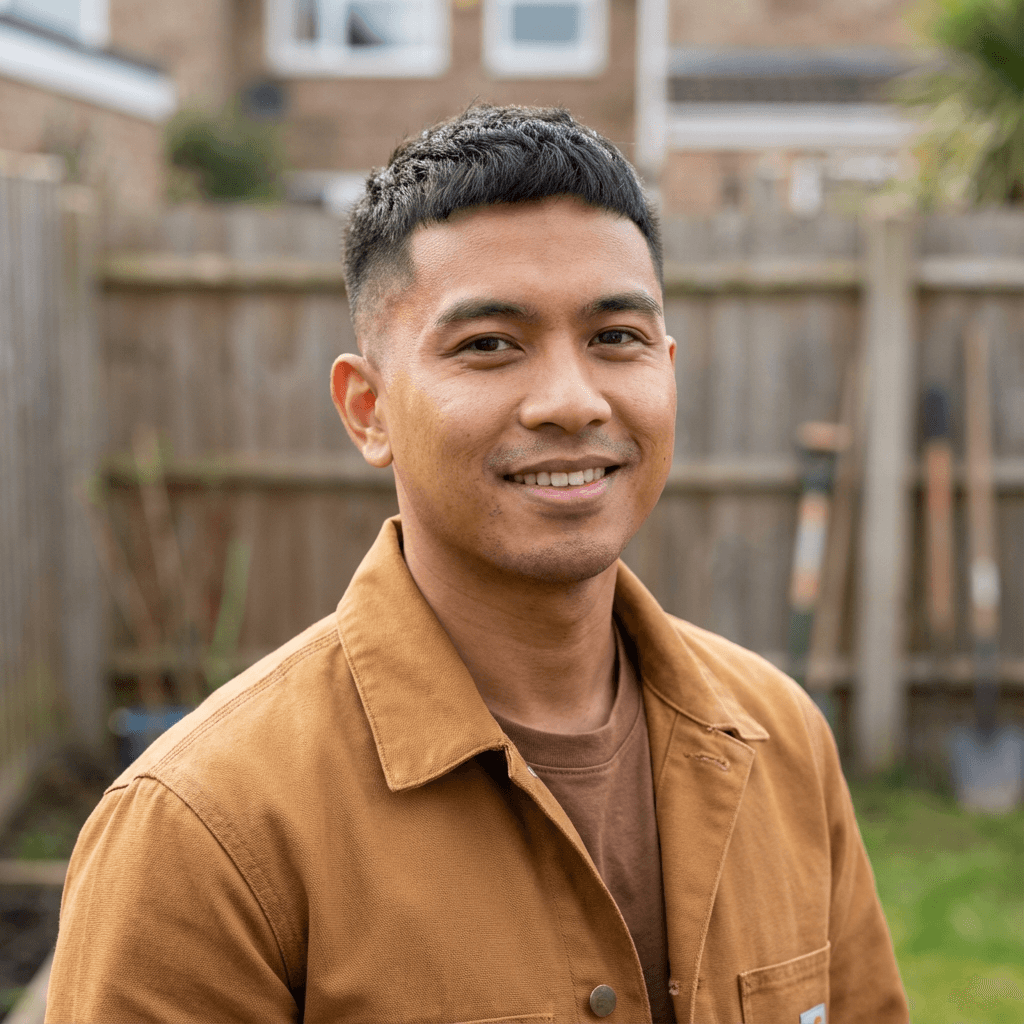 Robert Singh, a male homeowner in his late 40s, smiling