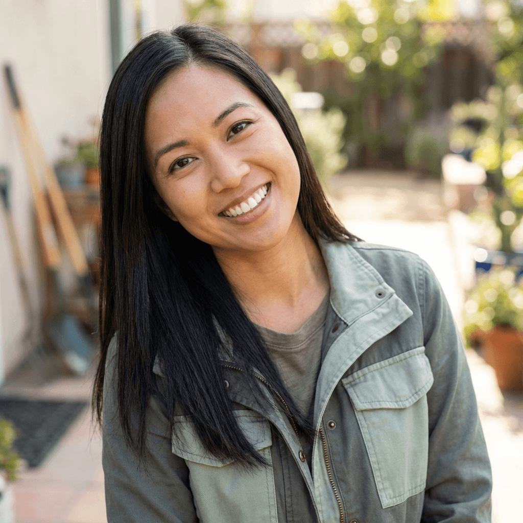 Female homeowner in her early 40s smiling